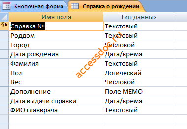 Скачать базу данных (БД) «Регистрация брака и новорожденных» MS Access